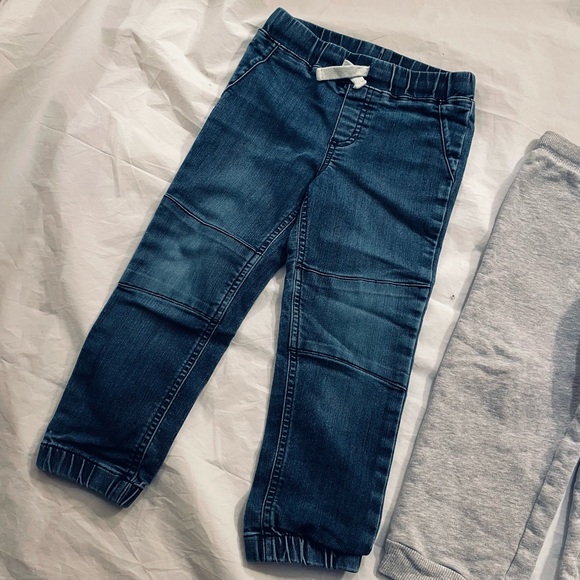 Set (3) Toddler 4T Pants Simple Joys Carter’s Denim Jeans Gray Joggers - Picture 3 of 10
